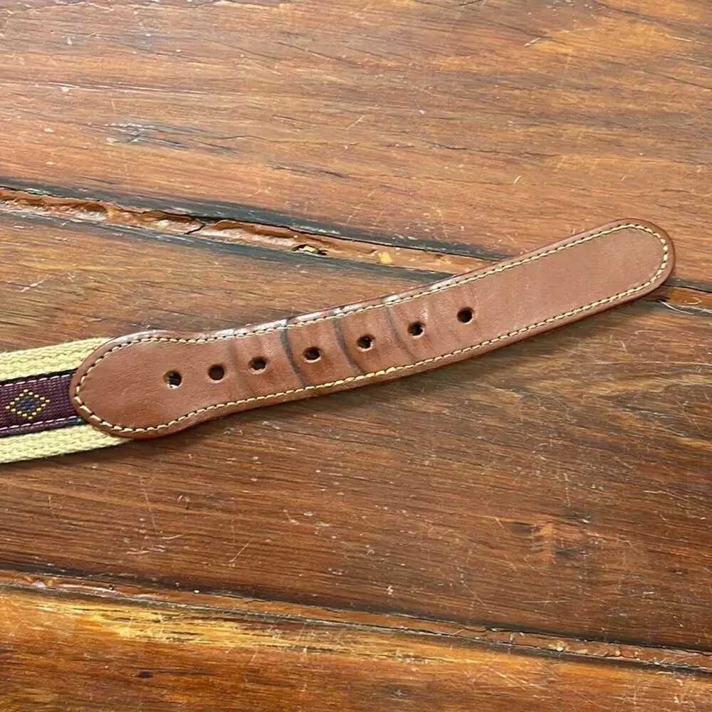 Bonobos leather detail woven boho southwestern belt sz 42